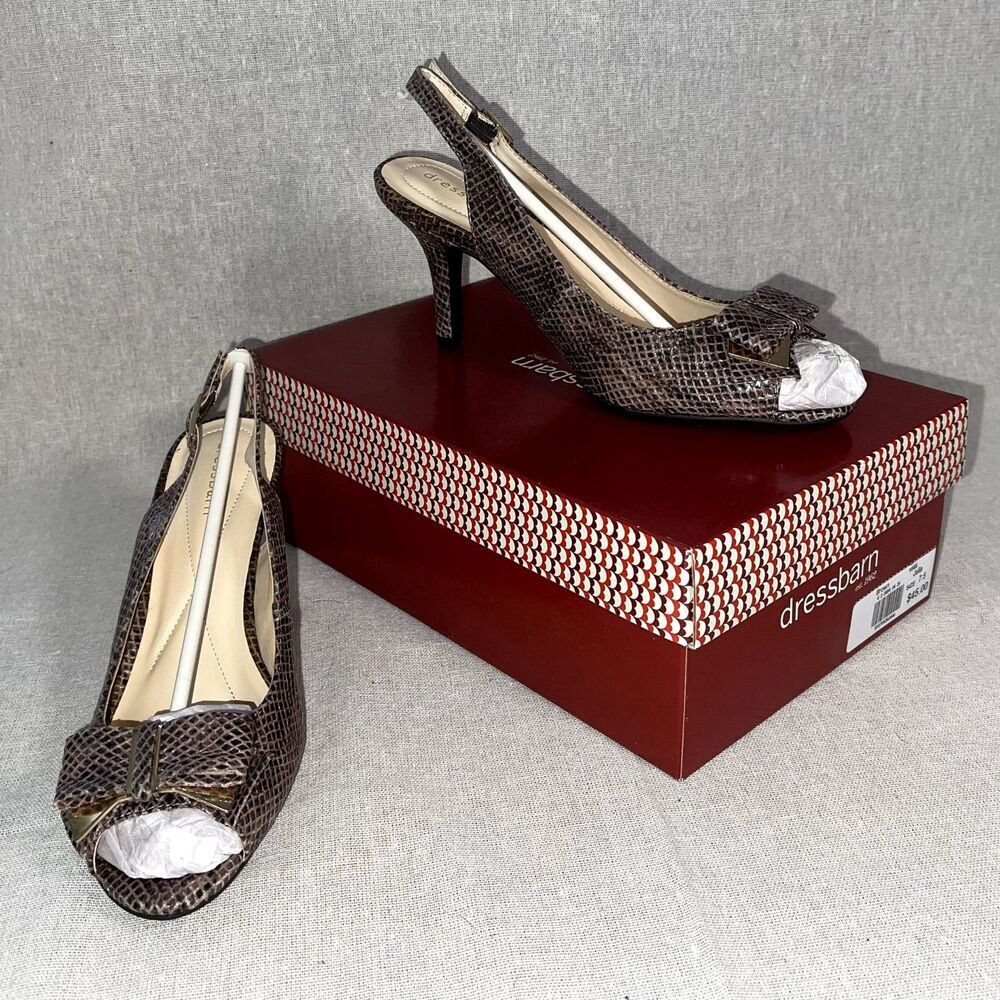 dressbarn | NIB Julia Peep Toe Slingback Heels | Size 7.5